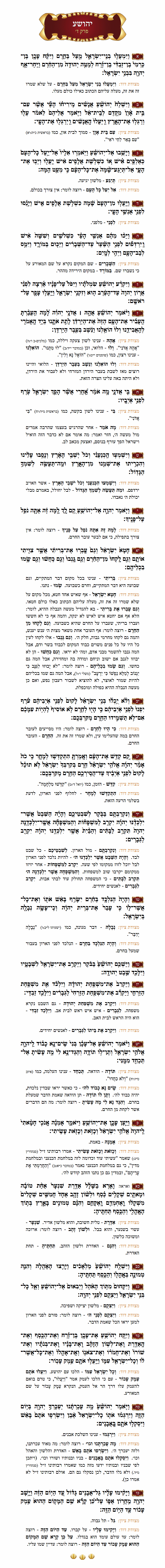 Sefer Yehoshua Chapter 7 with commentary