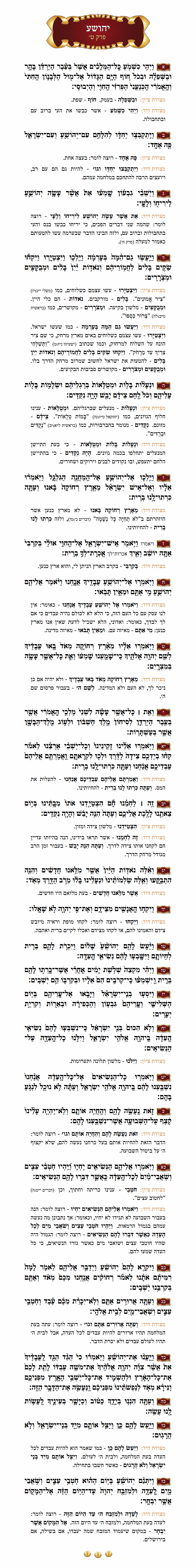 Sefer Yehoshua Chapter 9 with commentary