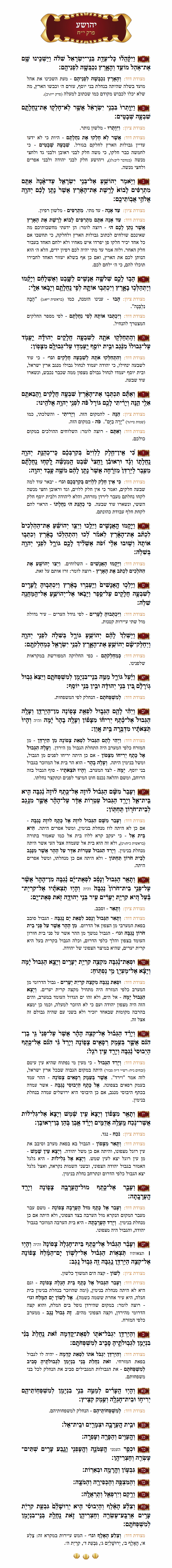 Sefer Yehoshua Chapter 18 with commentary