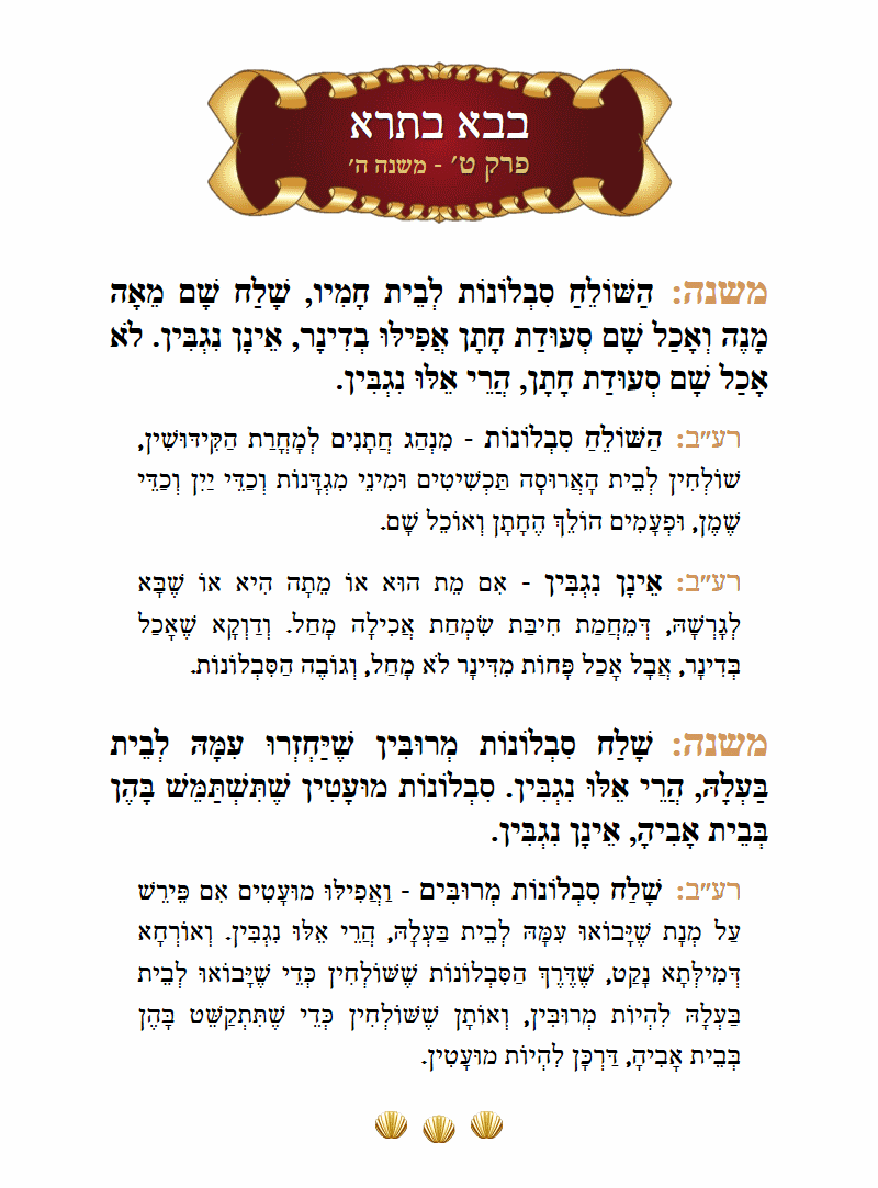 Masechta Bava Basra Chapter 9 Mishnah 5 with commentary