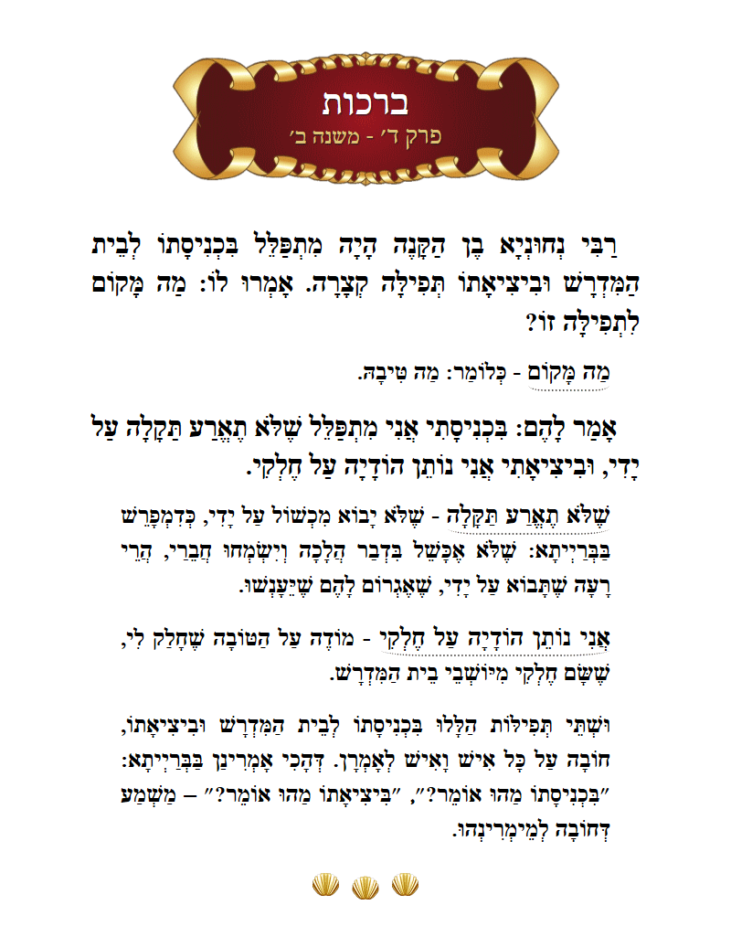 Masechta Berachos Chapter 4 Mishnah 2 with commentary