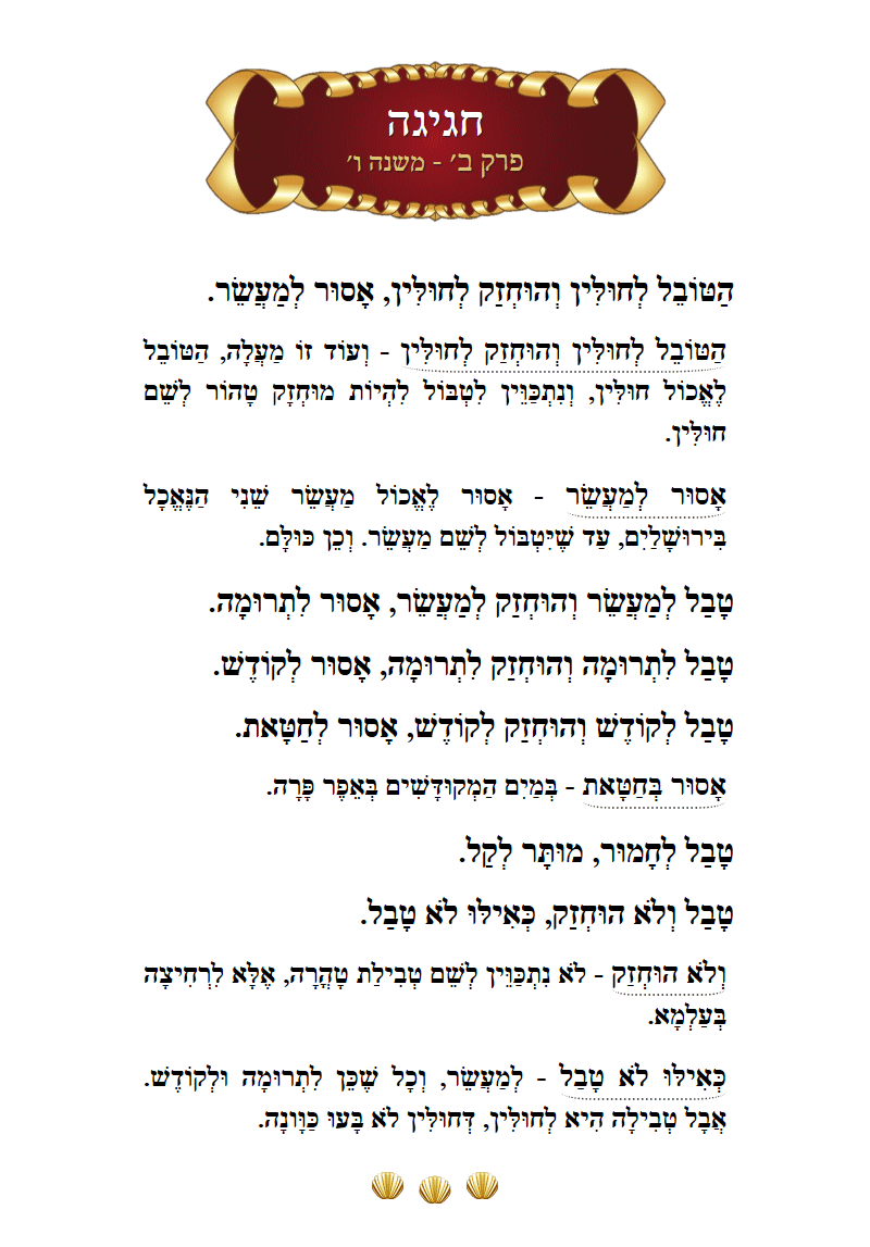 Masechta Chagigah Chapter 2 Mishnah 6 with commentary