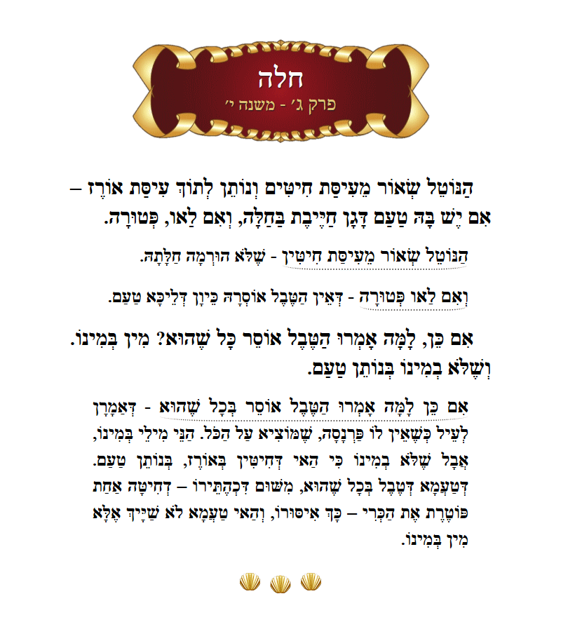 Masechta Challah Chapter 3 Mishnah 10 with commentary