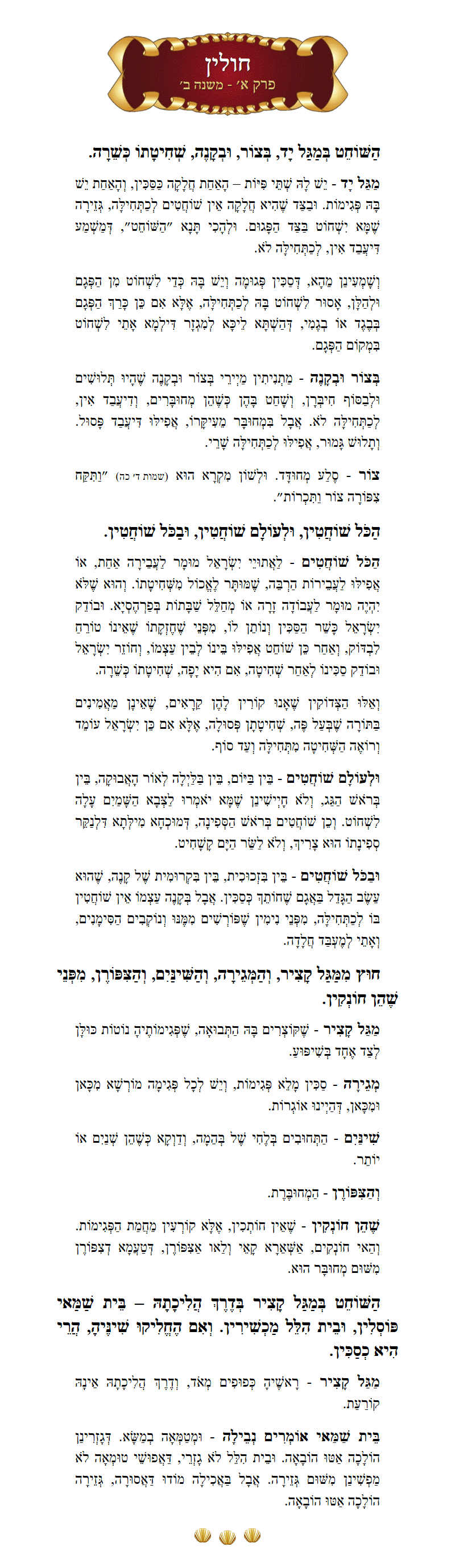 Masechta Chullin Chapter 1 Mishnah 2 with commentary