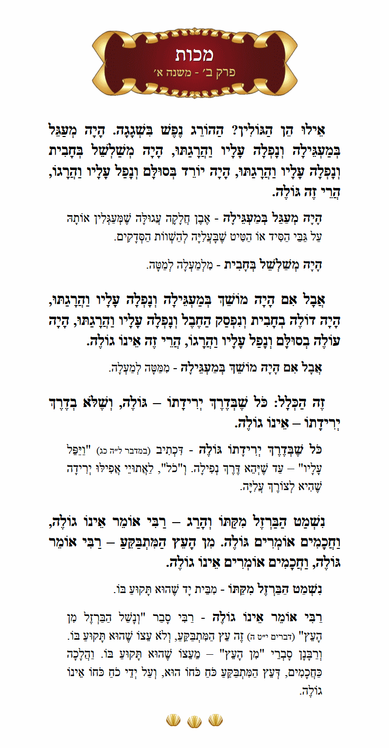 Masechta Makkos Chapter 2 Mishnah 1 with commentary