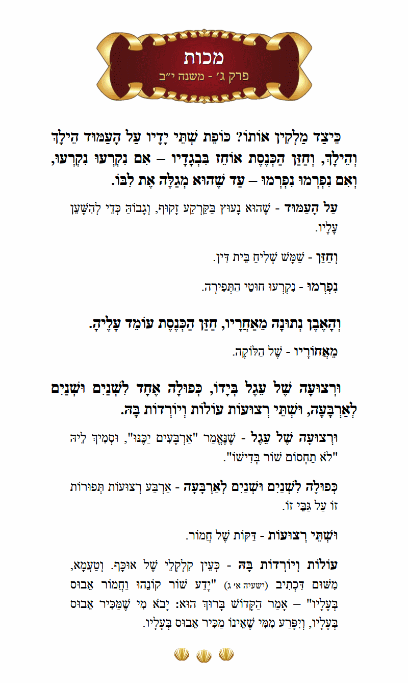 Masechta Makkos Chapter 3 Mishnah 12 with commentary
