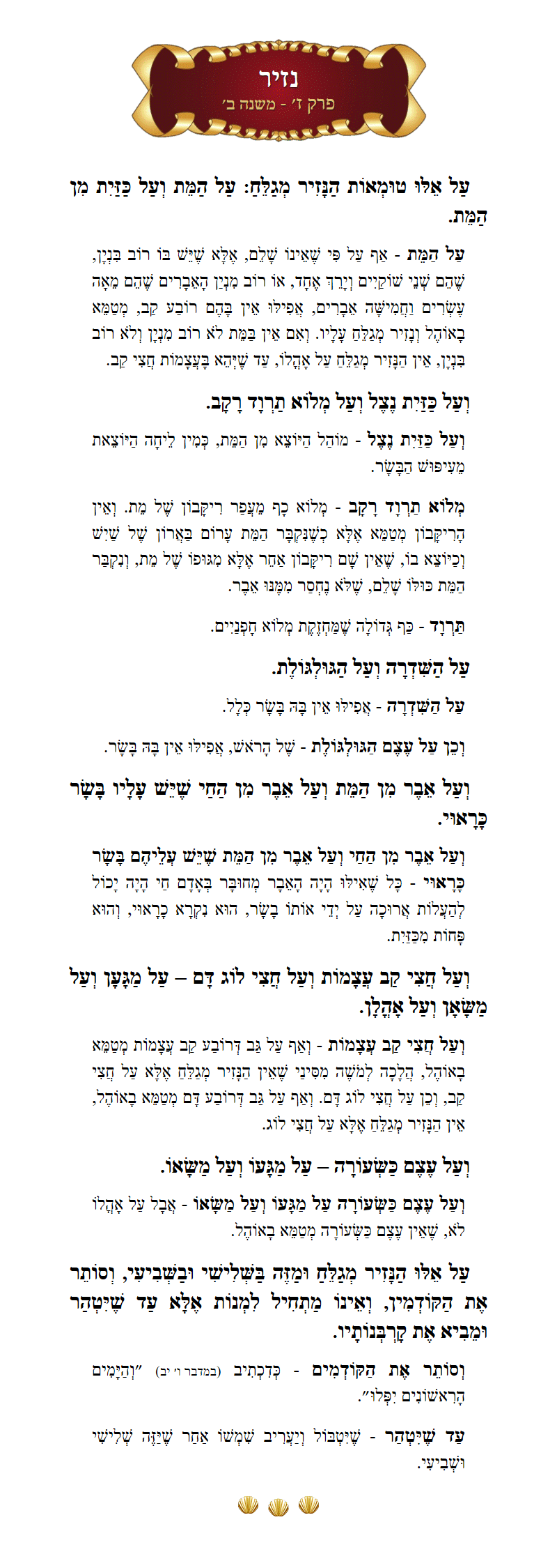 Masechta Nazir Chapter 7 Mishnah 2 with commentary