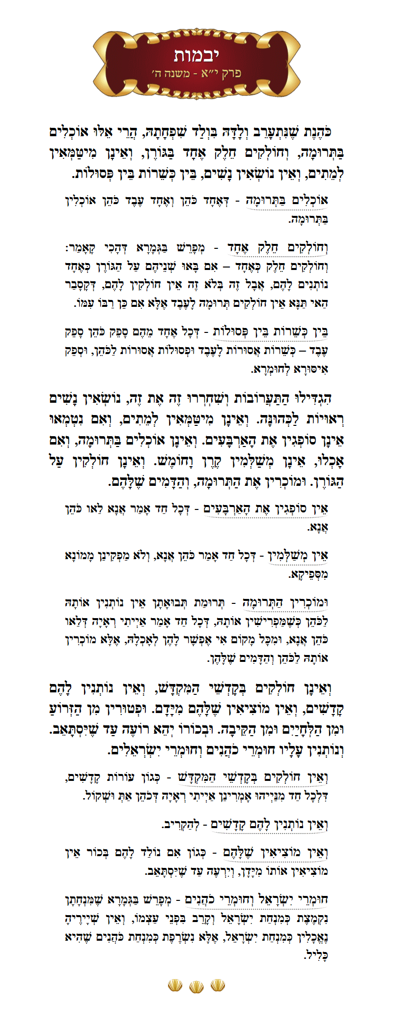 Masechta Yevamos Chapter 11 Mishnah 5 with commentary